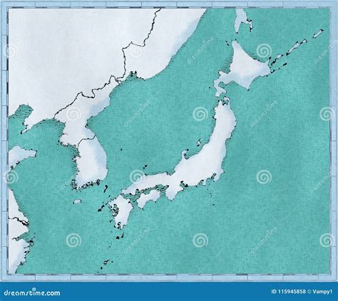 Geographical Map Of Japan Mountains