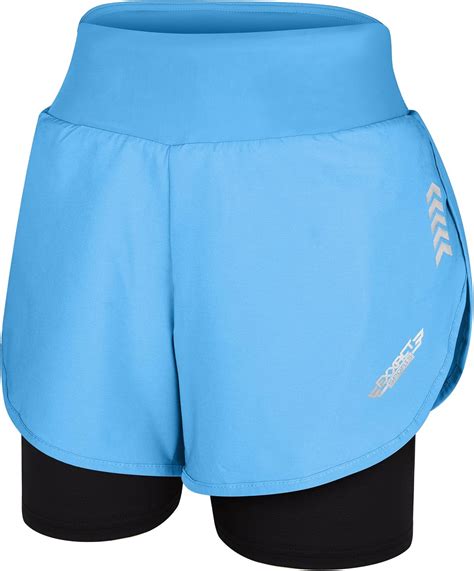 Exxact Sports 2 in 1 Shorts Women - Athletic Shorts with Spandex ...