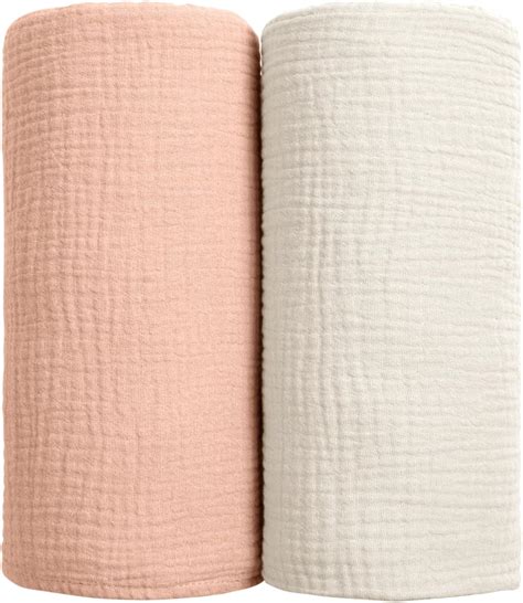 Amazon.com: lulumoon Muslin Swaddle Blanket Baby - Cotton Swaddling ...