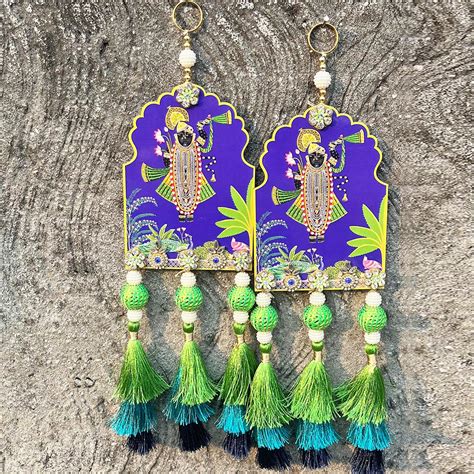 Pichwai Shreenathji Door Entrance Decoration Hanging Pair for Mandir ...