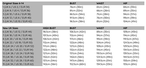 Image result for Sewing Pattern Sizing Chart