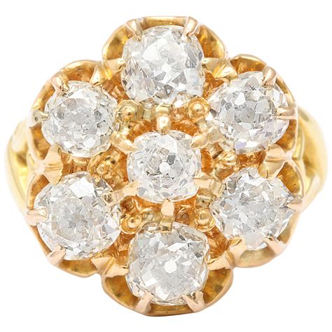 Victorian Old Mine Cut Diamond Gold Ring at 1stDibs | mine cut diamonds ...