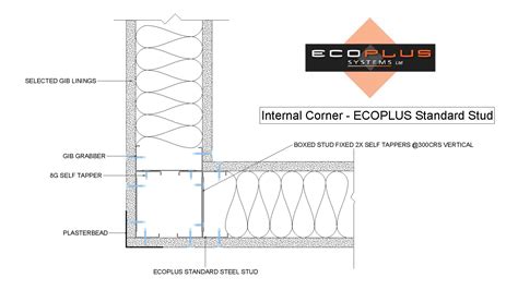 Drawings for Steel Stud and Track by Ecoplus Systems – EBOSS