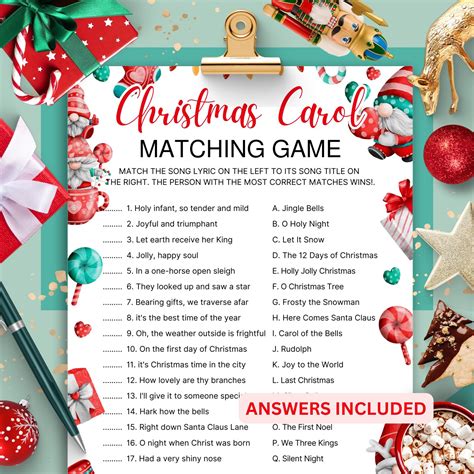 Christmas carol games christmas song trivia questions with answers ...