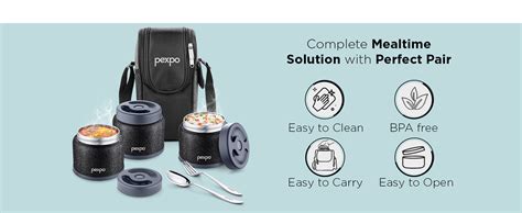 Buy PEXPO Extreme Stainless Steel Lunch Box for Office and Travel ...