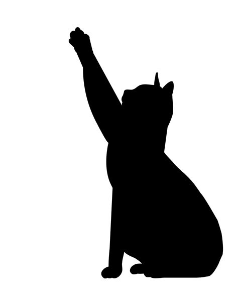 Cat Stretch Black Silhouette Free Stock Photo - Public Domain Pictures