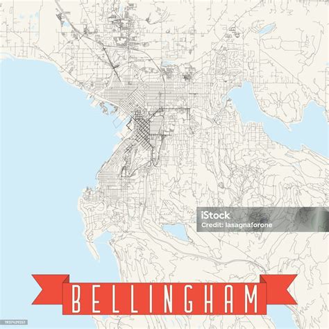 Bellingham Washington Usa Vector Map Stock Illustration - Download ...