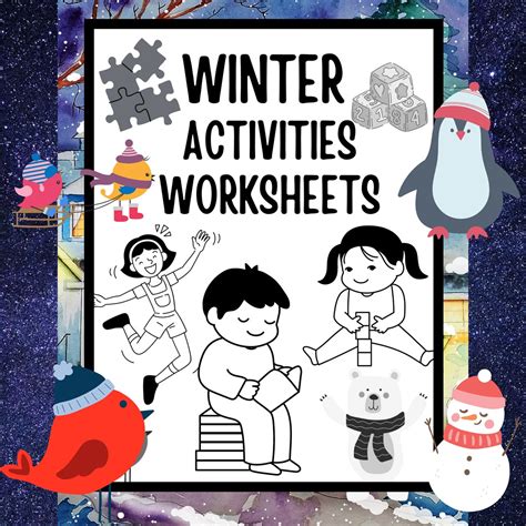 Winter Activities Worksheet 的图像结果