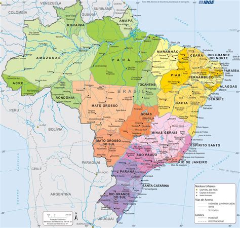 Map of Brazil cities: major cities and capital of Brazil