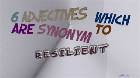 resilient - 7 adjectives which are synonyms of resilient (sentence ...