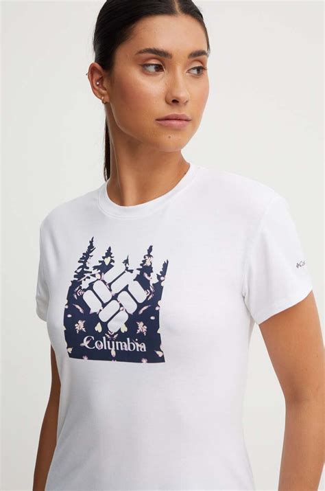 Columbia t-shirt sportowy Sun Trek Sun Trek kolor biały 1931753 ...