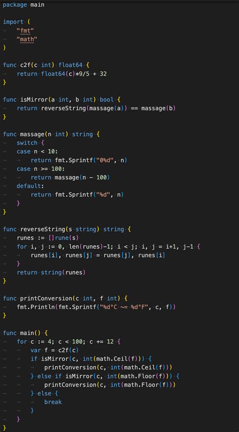 Converting Celsius to Fahrenheit with Go - Peterbe.com