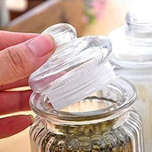 DYNAMIC EXPLOR Glass Jar Container with Silicon Airtight glass Lid for ...