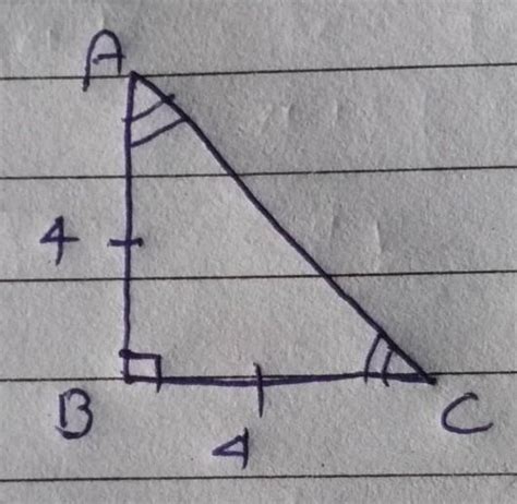 O c.O d.47. An isosceles right triangle has area 8 sq.cm. The lenghth ...