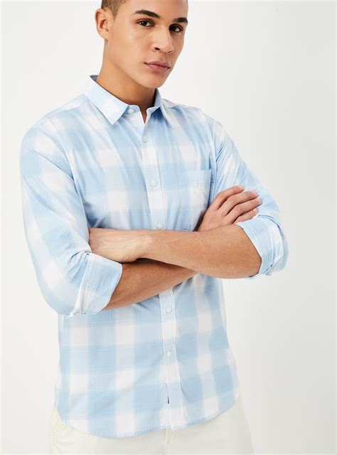 Buy Men Checked Regular Fit Casual Shirt Online at just Rs. 1049.0 ...