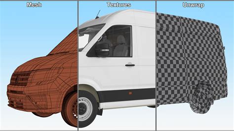3D model Volkswagen Crafter Van 2024 White Color Rigged for Maya | 3D ...