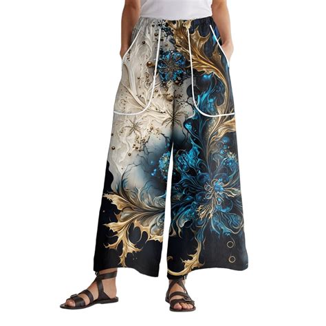 TrdSipl Petite Linen Pants for Women 5 Ft Short High Waisted Wide Leg ...