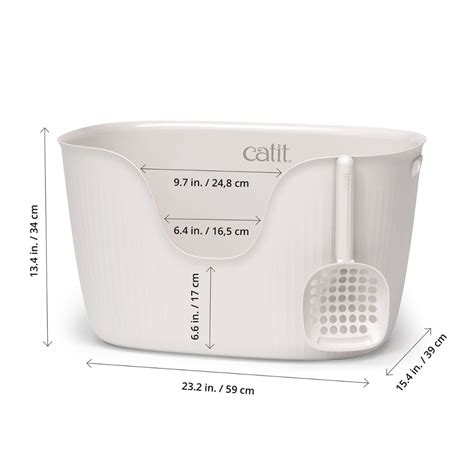 Catit Loo Litter Box with Matching Scoop, White | DYNO.CA