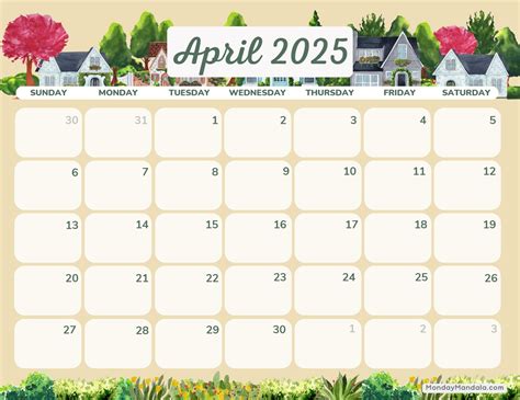 April 2025 Free Calendar Printable