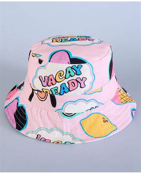 Babyhug Disney Cotton Woven Summer Cap With Minnie Mouse Family Print ...