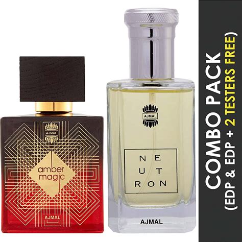 Buy AJMAL AMBER MAGIC EDP 100ML PERFUME FOR MEN AND NEUTRON EDP 100ML ...