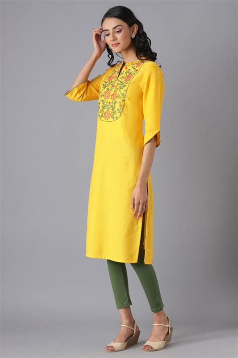 Buy Yellow Modern Ethnic kurta Online for Woman | Shop for Aurelia