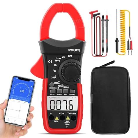 Digital Clamp Multimeter with Bluetooth Phone APP, Capacitance Meter ...