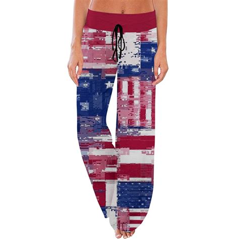 JULMCOMO 4th of July Women's Comfy Casual Pajama Pants American Flag ...