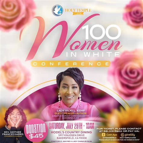 100 Women In White Conference. – Lady Vicki Kemp
