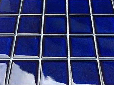 Buy Tenedos Premium Quality 2" Cobalt Blue Square Pattern Porcelain ...