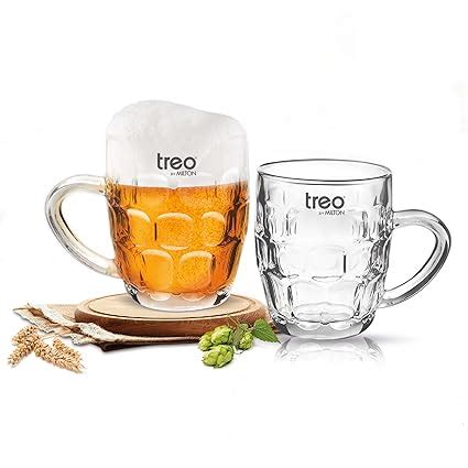 Buy Treo by Milton Cascade Cool Glass Beer Mug, Set of 2, 292 ml ...