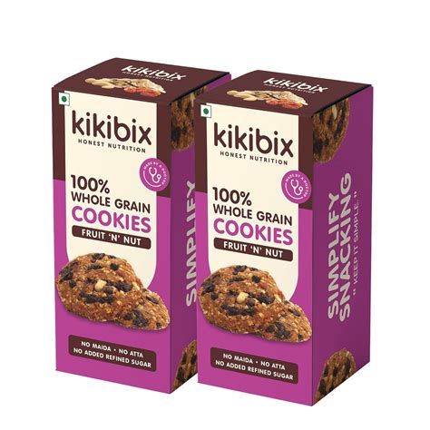 Kikibix Fruit & Nut Oats Cookies | Healthy Biscuit For Kids | No Maida ...