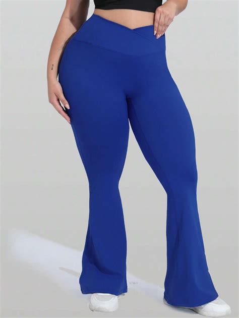 RUNONWHEELS 5 Plus Size Waist Criss-Cross Design Skinny V Waist Casual ...