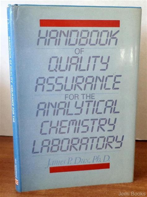 Buy Handbook of quality assurance for the analytical chemistry ...