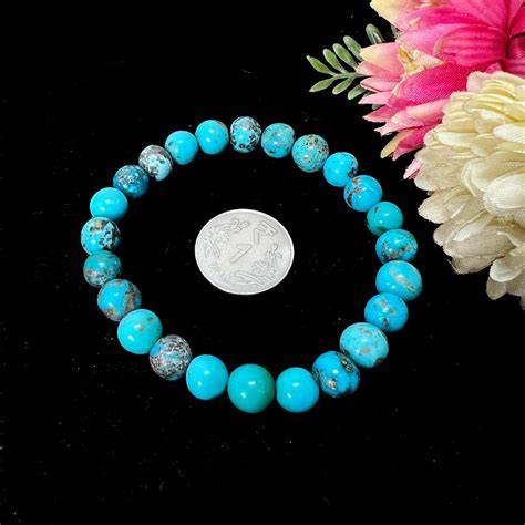 Genuine Iranian Turquoise/Firoza Bracelet Online at Talk to Crystals
