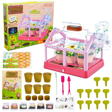 Amazon.com: EXBEPE Kids Plant Growing Kit Greenhouse Growing Set ...