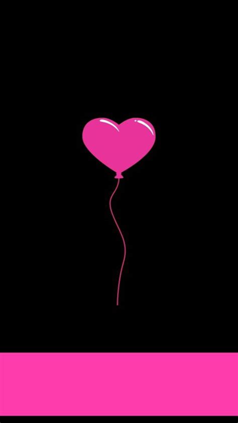 Download Black And Pink Aesthetic Heart Balloon Wallpaper | Wallpapers.com