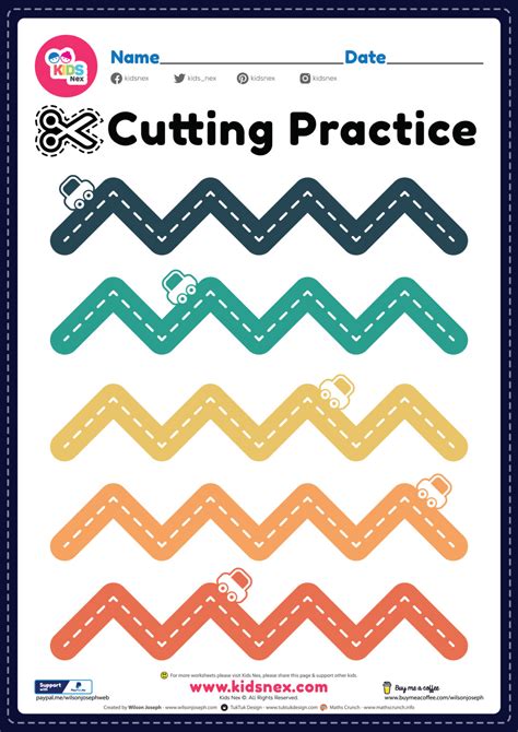 Cutting Practice Worksheets Kindergarten