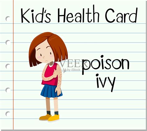 有毒葛女孩的健康卡插画图片素材_ID:360490161-Veer图库