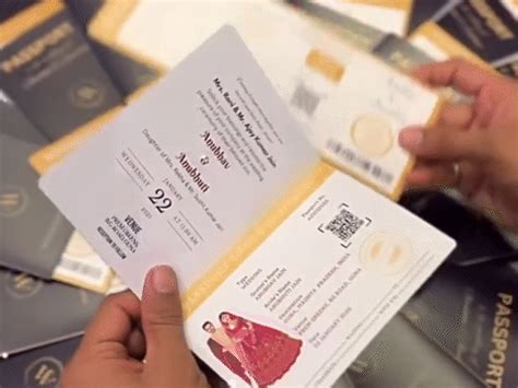 Guna family creates wedding card like passport: Special QR codes for ...
