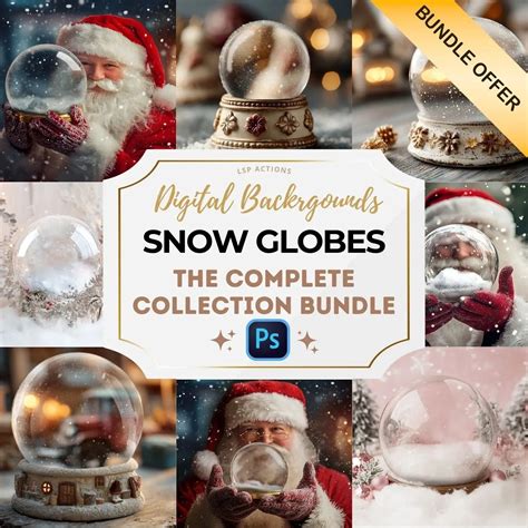 Snow Globe Digital Background BUNDLE - LSP Actions by Lemon Sky