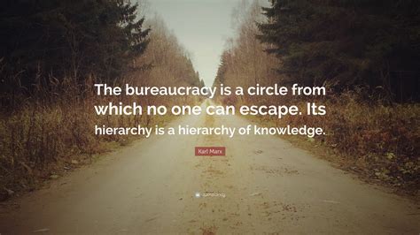 Karl Marx Quote: “The bureaucracy is a circle from which no one can ...