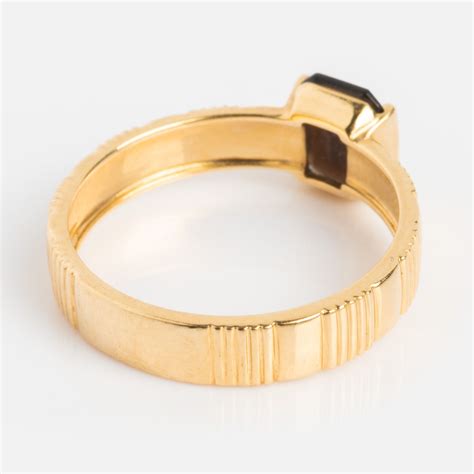 Solid Gold Vintage Inspired Bold Black and Gold Ring – local eclectic