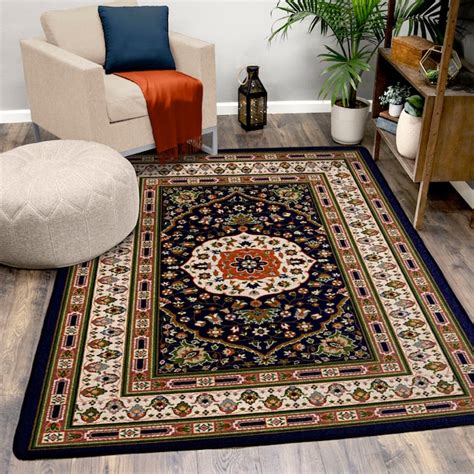 American Dakota 4 X 5 (ft) Gallant Indoor Medallion Persian Area Rug ...