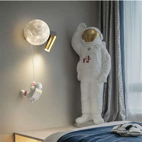 Hdc Astronaut Design Minimalist LED Bedroom Night Wall Light For Child