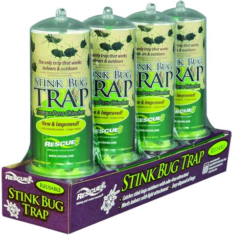 Rescue - SBTR-SF4 Reusable Non-Toxic Stink Bug Trap (4 DISPLAY TRAY ...
