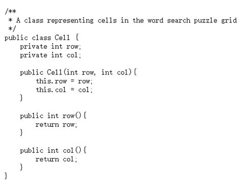 Word Search Game in Java Code 的图像结果