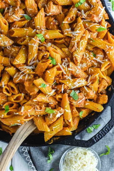 Penne alla Vodka with Chicken - Chisel & Fork