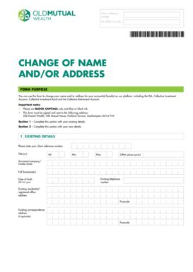 Fillable Online Client reference number For office use only Change of ...