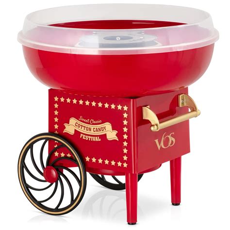 Cotton Candy Machine Kit - Red Retro Sugar Candy Maker, Effortless Home ...